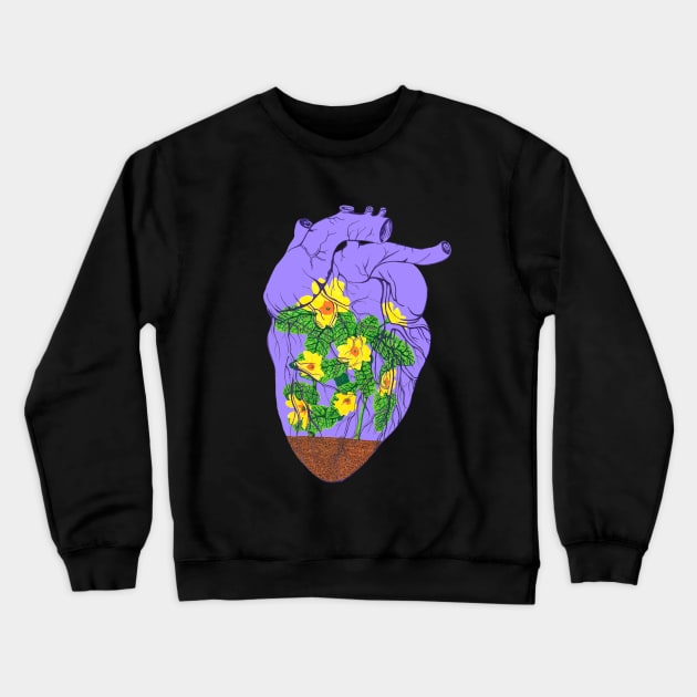 Heart Terrarium Crewneck Sweatshirt by RaLiz